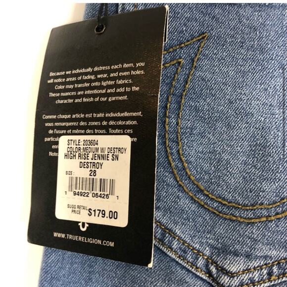 NWT true religion Jennie high rise skinny jeans - Picture 5 of 8